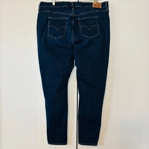 Levi’s Women’s 721 High Rise Skinny Jeans 20W Dark Wash Stretch Denim - Picture 2 of 10